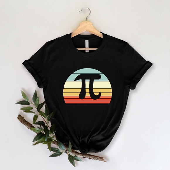 Retro Pi Shirt, Pi Vintage Shirt, Pi Symbol Shirt, Maths Teacher Gift - Picture 1 of 2